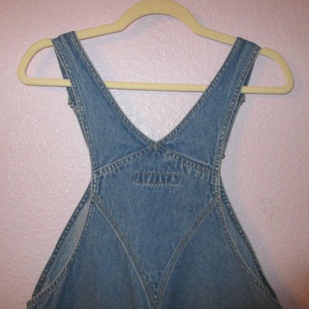 Vtg Unionbay Y2K 90s Denim Overalls M Shortalls Baggy Carpenter Grunge Western - Picture 8 of 10